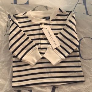 NWT Janie and Jack Baby striped Henley